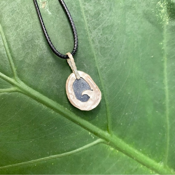 Blue Wave Sea glass Handmade 995 925 silver soldered necklace beach bohemian - Picture 7 of 7